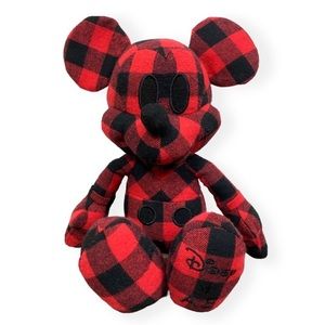 4/$25 Disney x American Eagle Special Edition Plaid 13” Mickey Mouse Red / Black